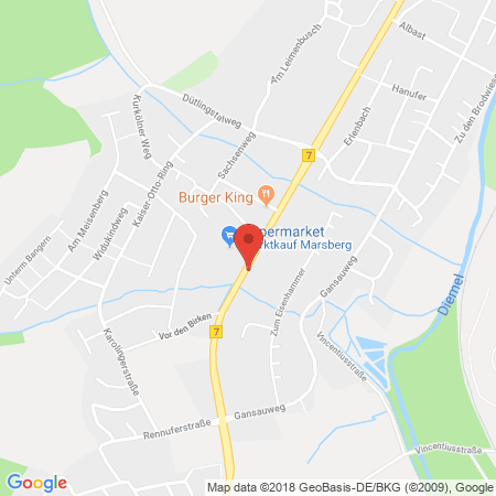 Kartenansicht Tankstelle Bunse GmbH