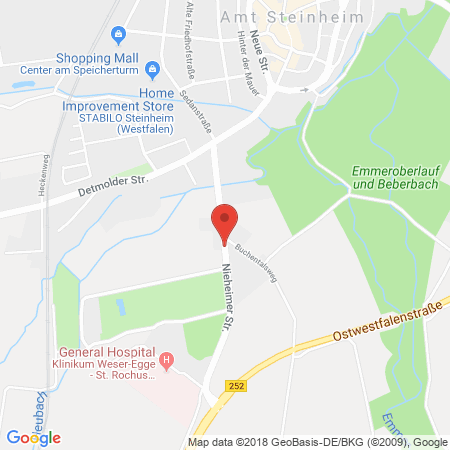 Kartenansicht Raiffeisen Lippe Weser AG Steinheim