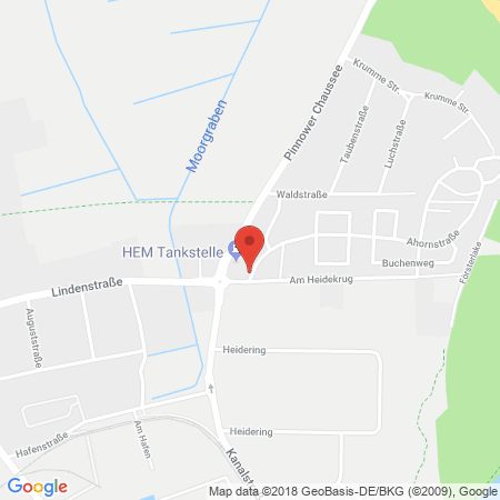 Kartenansicht HEM-Tankstelle
