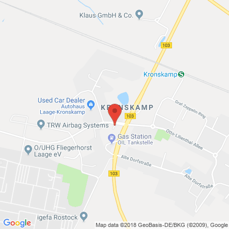 Kartenansicht HEM-Tankstelle