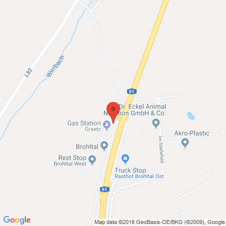 Kartenansicht BAB-Tankstelle Brohltal West (Total)