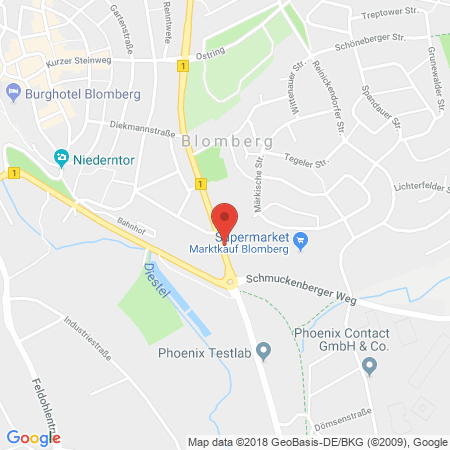 Kartenansicht Raiffeisen Lippe-Weser Tankstelle