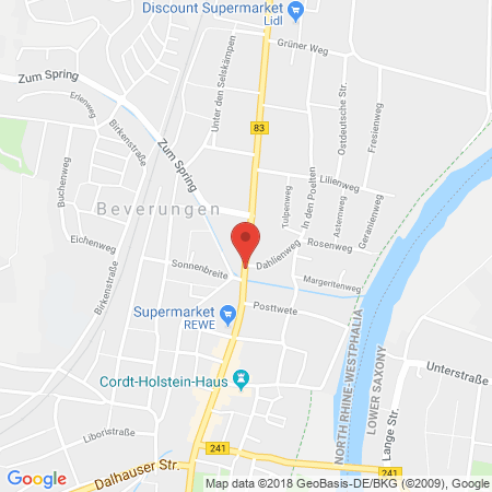 Kartenansicht Q1 Tankstelle