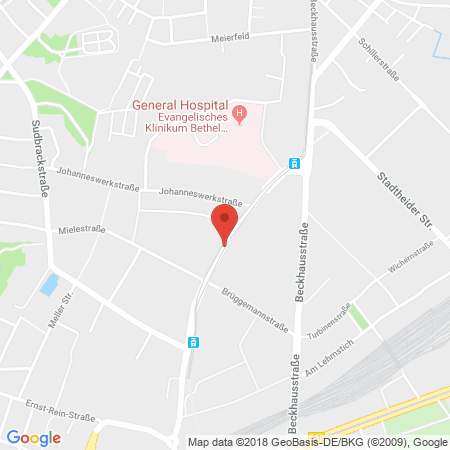 Kartenansicht Stadtwerke Bielefeld GmbH