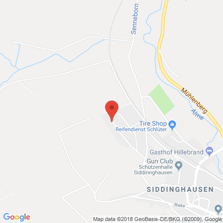 Kartenansicht Tankstelle Büker