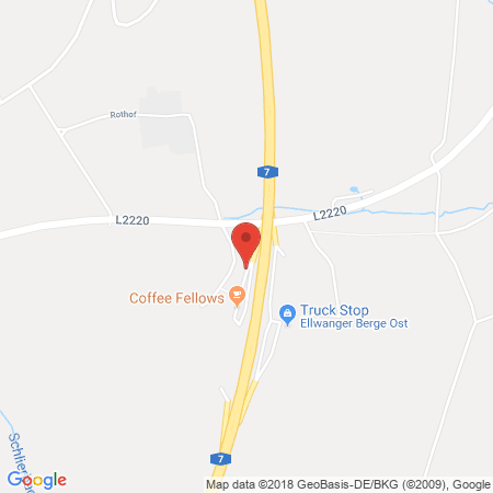 Kartenansicht BAB-Tankstelle Ellwanger Berge West