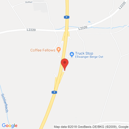 Kartenansicht BAB-Tankstelle Ellwanger Berge Ost (Esso)