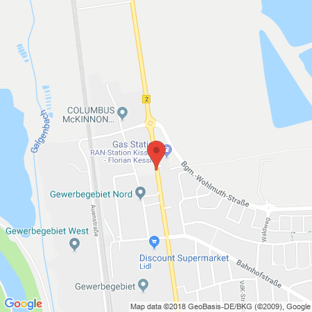 Kartenansicht RAN-Tankestelle Kissing