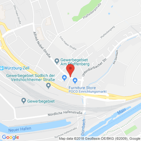 Kartenansicht Autogaszentrum / Navicenter Würzburg