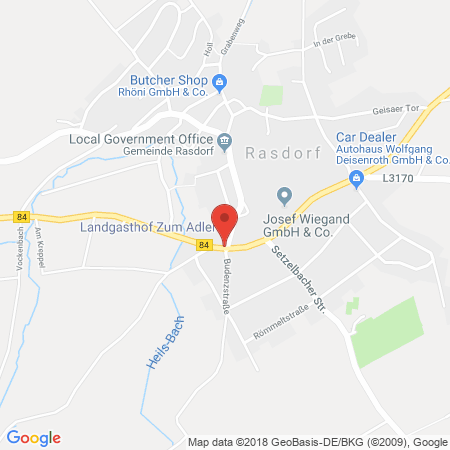 Kartenansicht Rhöngas Tankstelle (Automat)