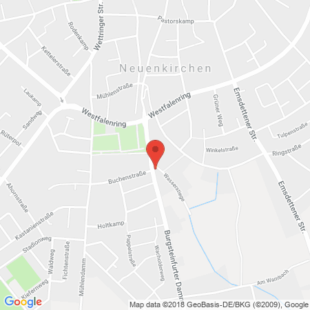 Kartenansicht Pludra Tankstelle Neuenkirchen