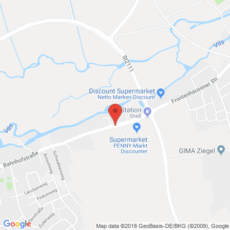 Kartenansicht Shell-Tankstelle