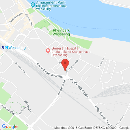 Kartenansicht Tankstelle Wesseling