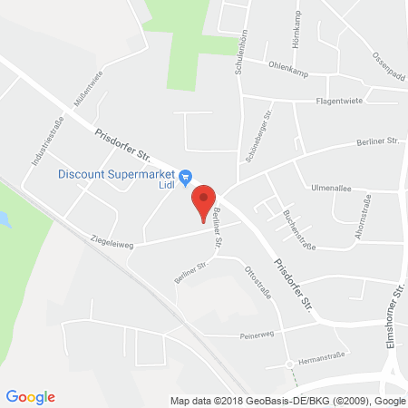 Kartenansicht Tankstelle Lienau GmbH