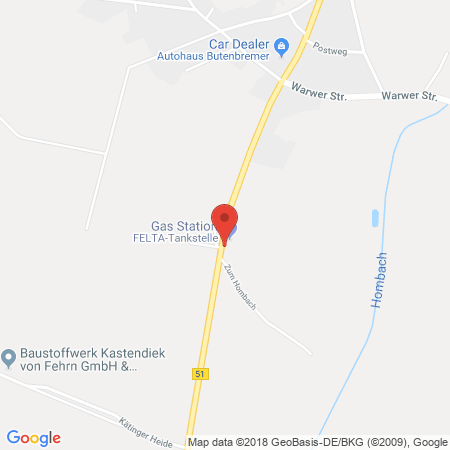 Kartenansicht FELTA Tankstelle
