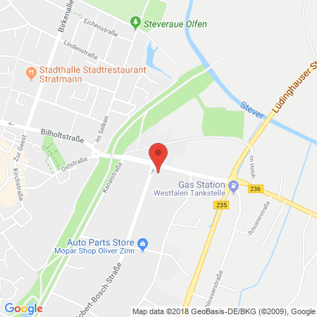 Kartenansicht Raiffeisen Tankstelle Olfen