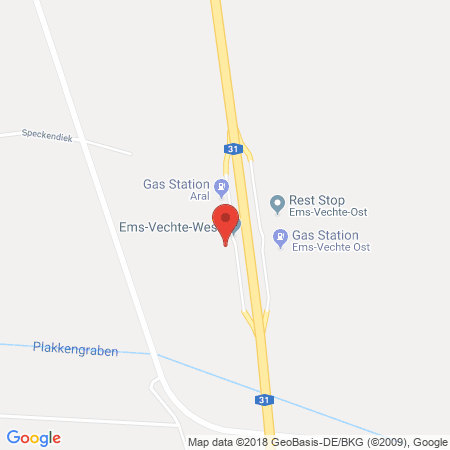 Kartenansicht BAB-Tankstelle Ems-Vechte West (Aral)