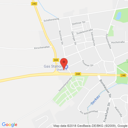 Kartenansicht Shell Station