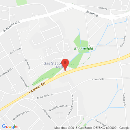 Kartenansicht Shell Station