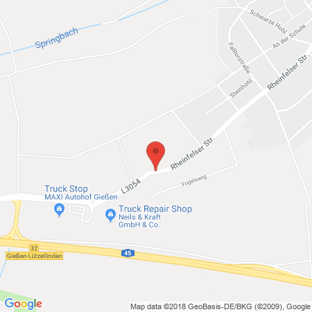 Kartenansicht Maxi Autohof Lützellinden ( Shell )