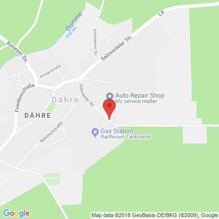 Kartenansicht Raiffeisen Dähre, Zweigstelle der Saatbau Clenze e.G.