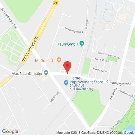 Kartenansicht BTF - Tankstelle Willer