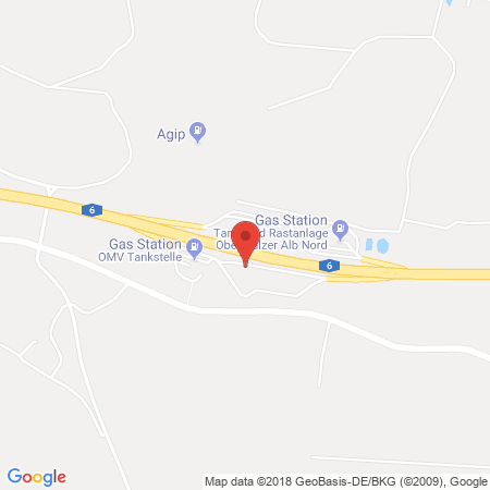 Kartenansicht BAB-Tankstelle Oberpfälzer Alb Süd (OMV)