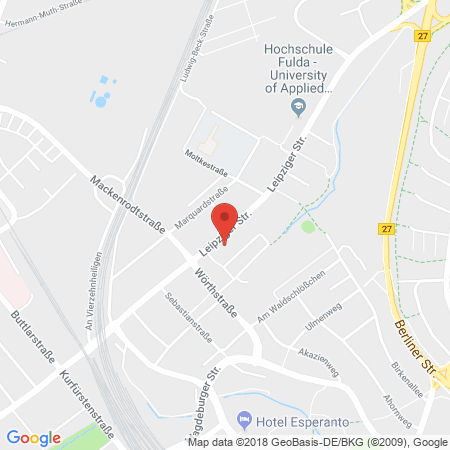 Kartenansicht Jet Station Fulda