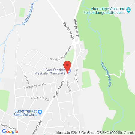 Kartenansicht Westfalen-Tankstelle