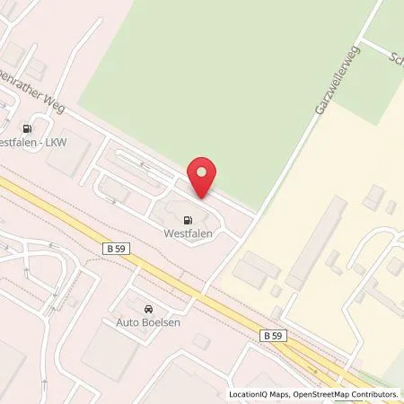 Karte Westfalen-Tankstelle