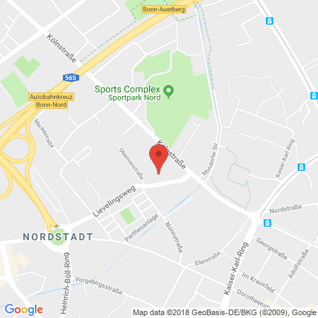 Kartenansicht ED - Tankstelle Bonn - Auerberg