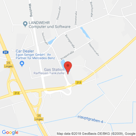 Kartenansicht Raiffeisen Tankstelle