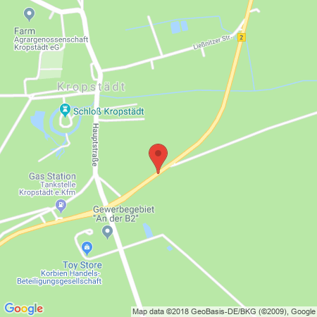 Kartenansicht Flüssiggasabfüllstelle Kropstädt