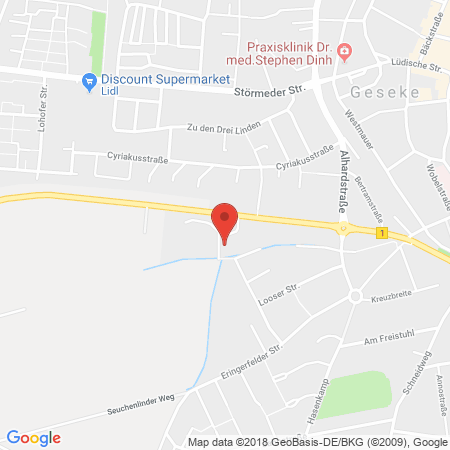 Kartenansicht Junited Autoglas (Tankautomat)