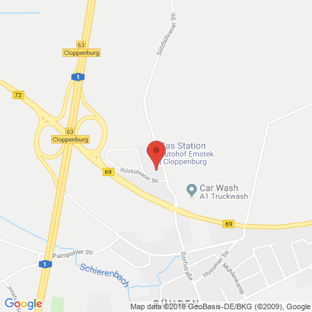 Kartenansicht Autohof Cloppenburger Land GmbH