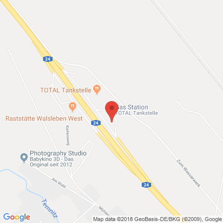 Kartenansicht BAB-Tankstelle Walsleben-Ost (Agip)