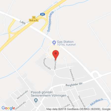 Kartenansicht Autohof Sulz-Vöhringen (Total, 24 h)