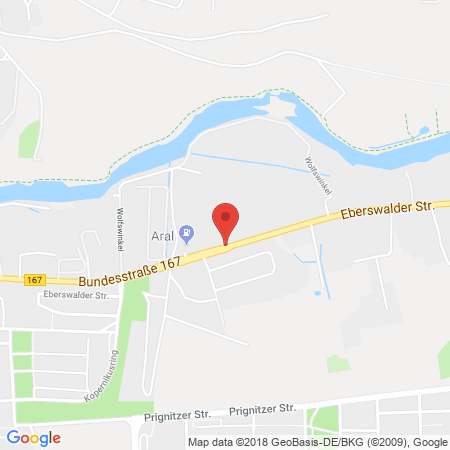 Kartenansicht Aral Tankstelle Kartsen Rammin