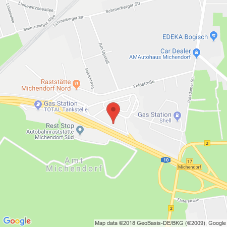 Kartenansicht TOTAL Raststätte Michendorf-Nord