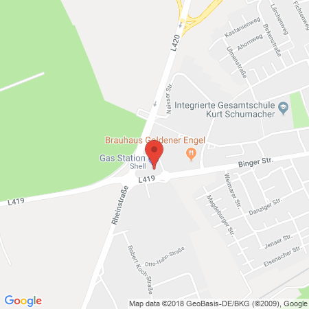 Kartenansicht Shell