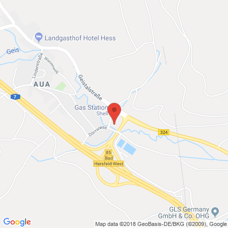 Kartenansicht Shell-Station Hess
