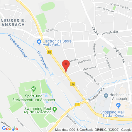 Kartenansicht Autohaus Poschner