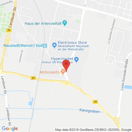 Kartenansicht Globus Neustadt a.d. Weinstraße