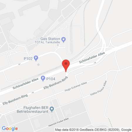 Kartenansicht Total Tankstelle am Flughafen Berlin-Brandenburg-International