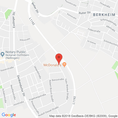 Kartenansicht Shell Station