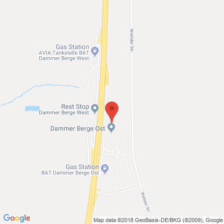 Kartenansicht Shell Station Dammer Berge Ost