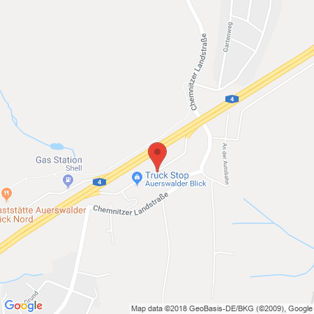 Kartenansicht BAB-Tankstelle Auerswalder Blick Süd (Aral)