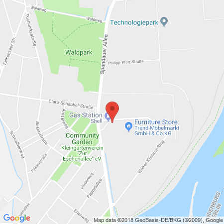 Kartenansicht Shell Tankstelle