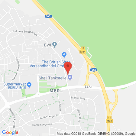 Kartenansicht Shell Tankstelle