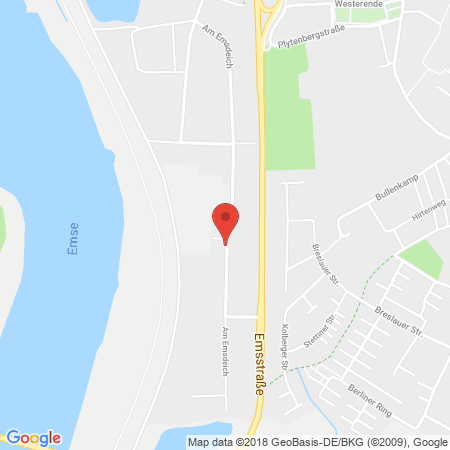 Kartenansicht Westfalen Autogas Auto Brandt